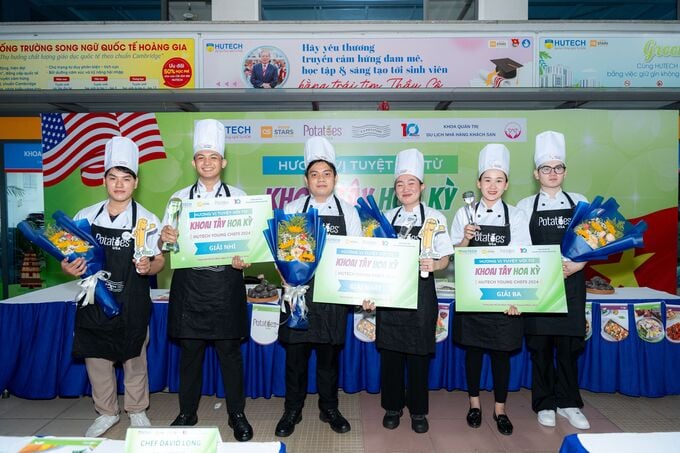 Các sinh viên đoạt giải của sự kiện Hutech Young Chefs 2024 - Hương vị tuyệt vời từ khoai tây Hoa Kỳ