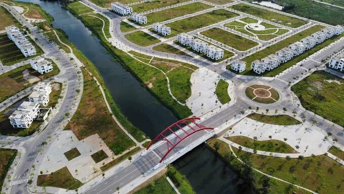 Một góc Dự án Khu đô thị sinh thái dọc hai bờ sông Đơ.