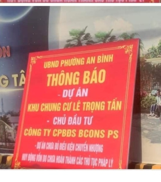 Tấm biển cảnh báo từng được đặt tại dự án của Tập đoàn Bcons.