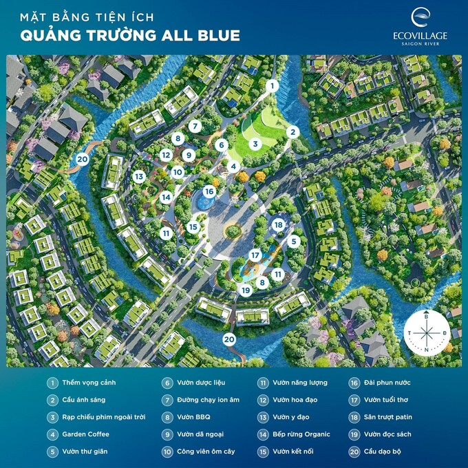 20 tiện ích nội khu quảng trường All Blue.