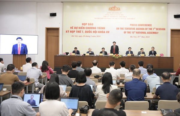 Toàn cảnh họp báo Quốc hội về dự kiến chương trình Kỳ họp thứ 7, Quốc hội khóa XV.