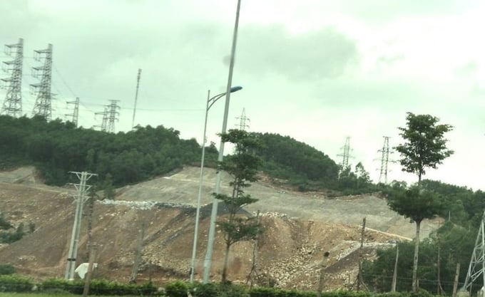 Phá rừng tự nhiên trái pháp luật trên diện tích 2,61ha để xây dựng Trạm biến áp trên địa bàn phường Hải Thượng, thị xã Nghi Sơn,