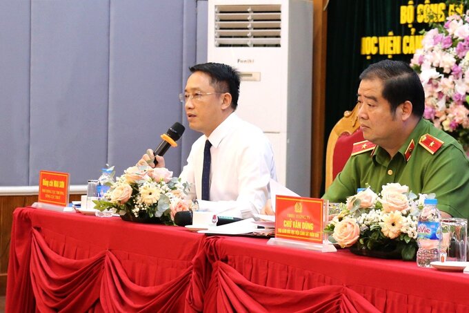 Phó tổng cục trưởng Tổng cục Thuế Mai Sơn phát biểu tại Hội thảo.