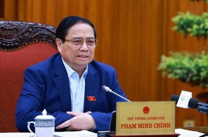 Thủ tướng Phạm Minh Chính phát biểu kết luận cuộc họp. (Ảnh: VGP/Nhật Bắc)