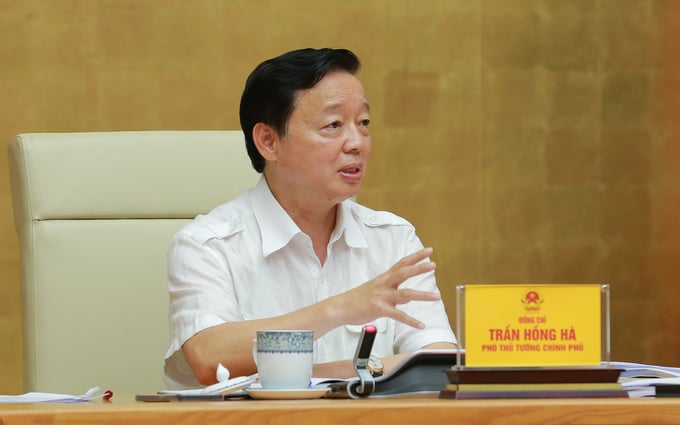Phó Thủ tướng Trần Hồng Hà phát biểu chỉ đạo (ảnh VGP NEWS).