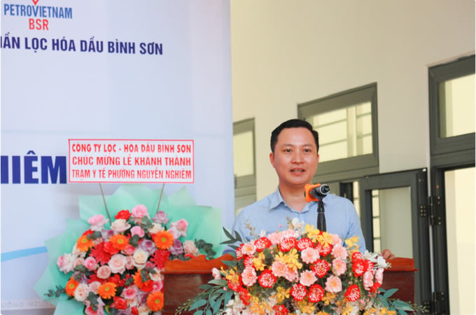 Ông Phạm Minh Nghĩa - Phó Tổng Giám đốc BSR phát biểu tại buổi lễ khánh thành.