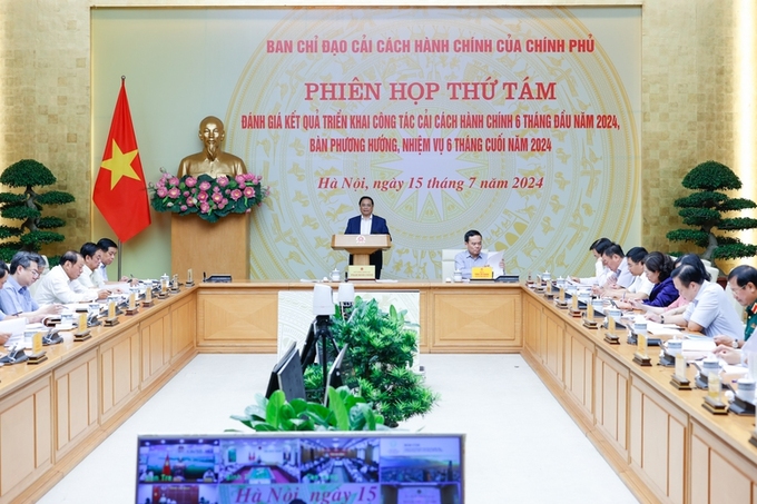 Thủ tướng Chính phủ Phạm Minh Chính chủ trì phiên họp của Ban Chỉ đạo Cải cách hành chính của Chính phủ.