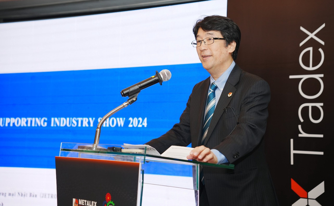 Ông Matsumoto Nobuyuki - Trưởng đại diện Tổ chức Xúc tiến Thương mại Nhật Bản, Văn phòng Tp.HCM (JETRO) chia sẻ thêm những thông tin liên quan về sự kiện.