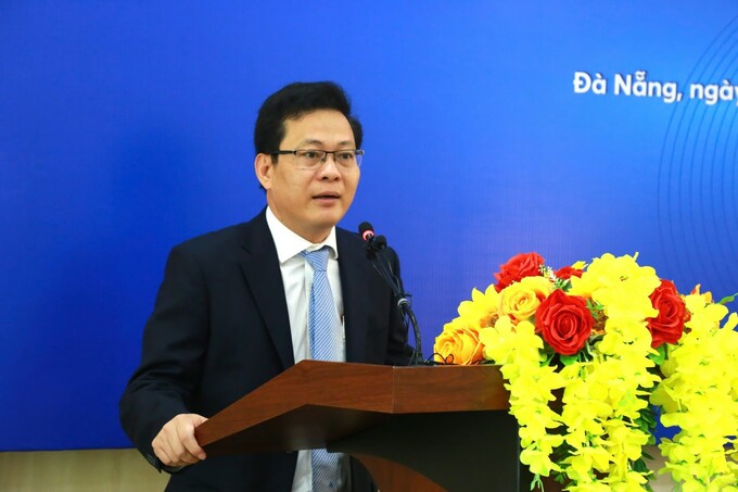 PGS.TS Lê Văn Huy - Hiệu trưởng DUE phát biểu tại sự kiện.