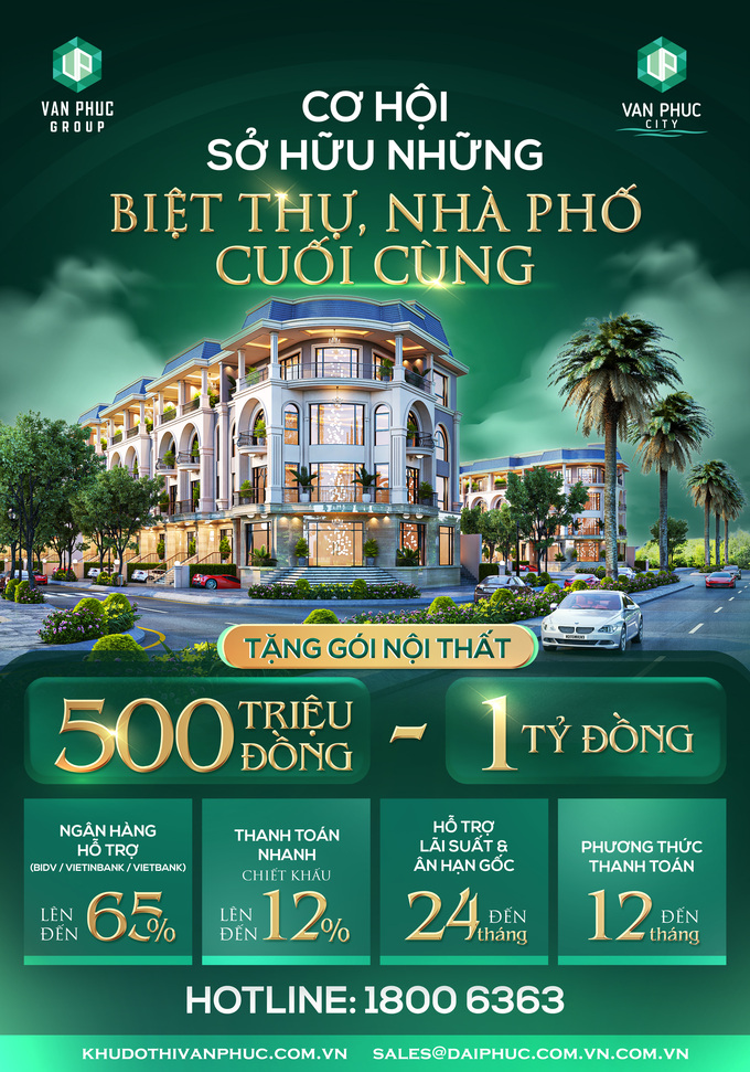 Ảnh 3: Chính sách ưu đãi hấp dẫn khi mua biệt thự, nhà phố tại Van Phuc City.