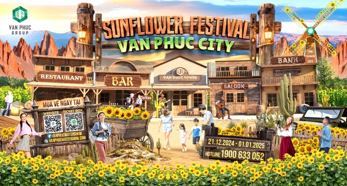 Lễ hội hoa hướng dương “SUNFLOWER FESTIVAL” tại Van Phuc City từ 21/12/2024 đến 01/01/2025.