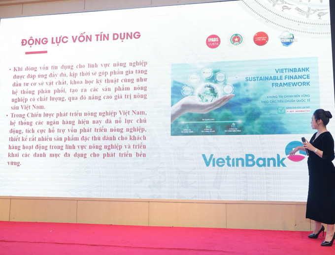 Trong Chiến lược phát triển nông nghiệp Việt Nam, các ngân hàng dẫn dắt như VietinBank đã luôn chủ động, tích cực đáp ứng vốn phát triển nông nghiệp, thiết kế rất nhiều sản phẩm đặc thù dành cho khách hàng hoạt động trong lĩnh vực nông nghiệp.