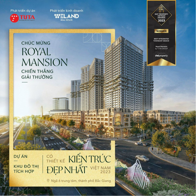 Royal Mansion khi hoàn thiện được kỳ vọng là biểu tượng nhận diện thành phố Bắc Giang.