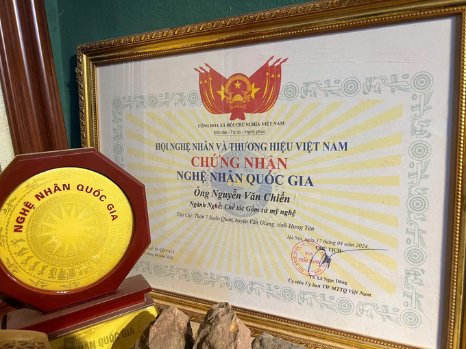 Anh Nguyễn Văn Chiến được công nhận là Nghệ nhân quốc gia.