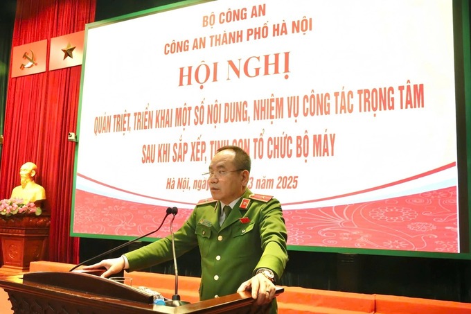 Thiếu tướng Nguyễn Thanh Tùng, Phó giám đốc phụ trách điều hành Công an Hà Nội.