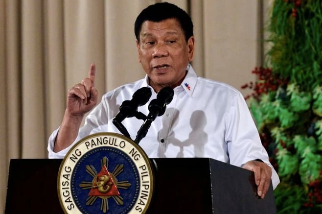 Cựu Tổng thống Philippines Rodrigo Duterte. Ảnh: Reuters.