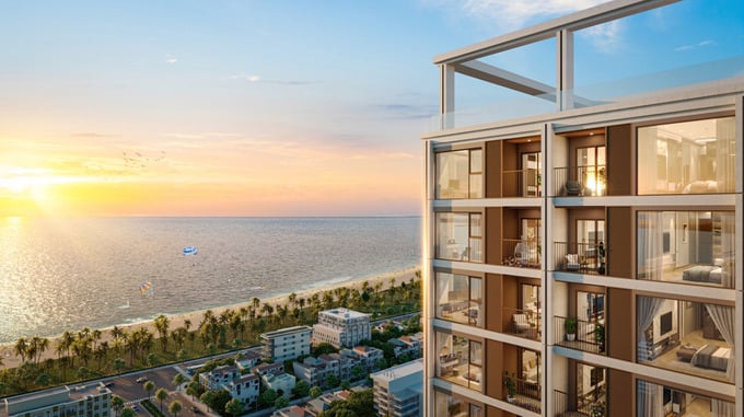 Tầm nhìn tuyệt đỉnh của căn hộ Sun Costa Residence. Ảnh phối cảnh minh họa Sun Property