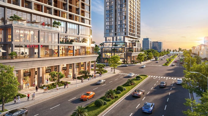 Sun Costa Residence đặt tại trung tâm du lịch sầm uất của Đà Nẵng. Ảnh phối cảnh minh họa Sun Property