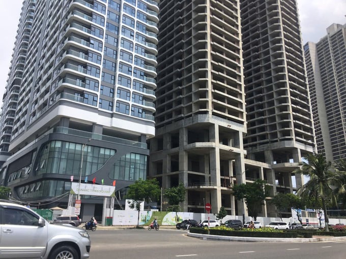 Mặt tiền đường Võ Nguyên Giáp của dự án