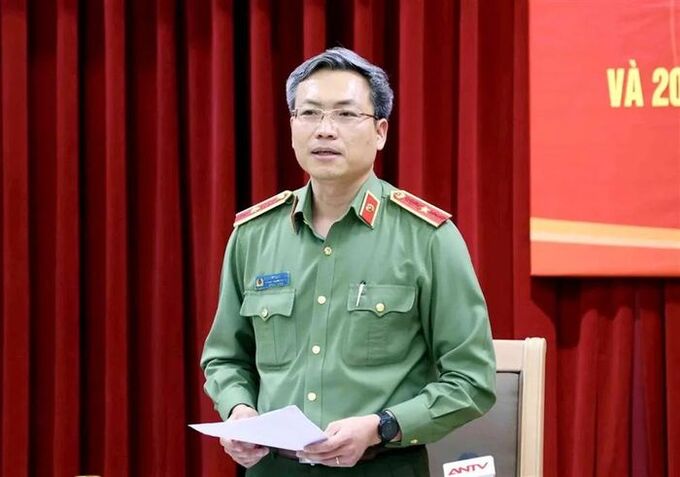 Thiếu tướng Nguyễn Quốc Toản, Chánh văn phòng Bộ Công an, làm Người phát ngôn Bộ Công an. Ảnh: BCA