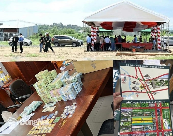 Dự án ma” do các bị can tự “vẽ” và tang vật, tài sản bị thu giữ trong vụ án lừa đảo chiếm đoạt tài sản. Ảnh Báo Đồng Nai.