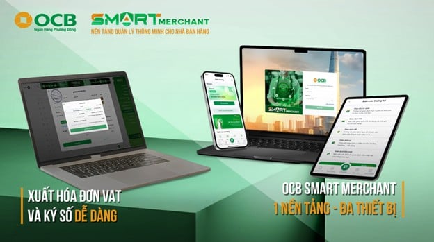 OCB Smart Merchant giải pháp all-in-one giúp nhà bán hàng quản lý toàn bộ hoạt động kinh doanh trên một nền tảng duy nhất.