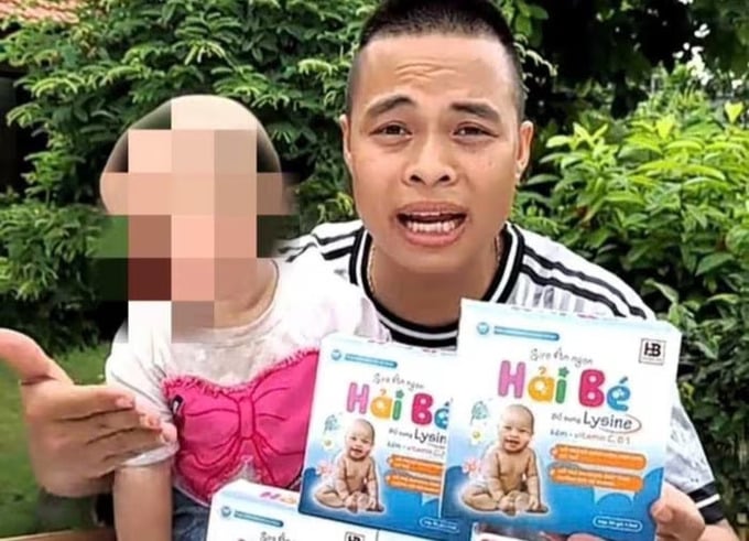 Siro ăn ngon Hải Bé bị xác định là hàng giả, không đạt hàm lượng như công bố. Ảnh chụp màn hình.