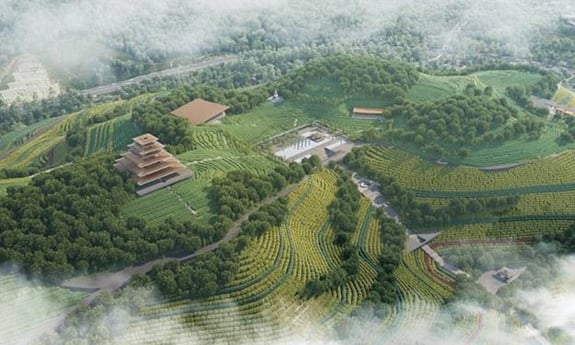 Tổ hợp công viên (cảnh quan văn hóa, tâm linh) Kim Thành là dự án chiến lược, đóng vai trò quan trọng trong việc kiến tạo diện mạo mới cho thành phố Lào Cai.
