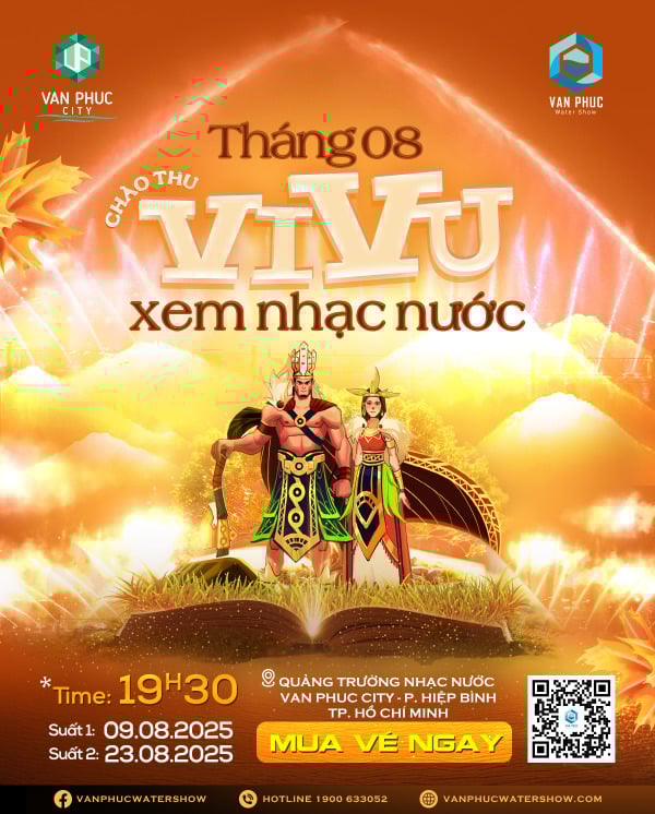 Van Phuc Water Show với chủ đề nổi bật trong tháng 07 và tháng 08.