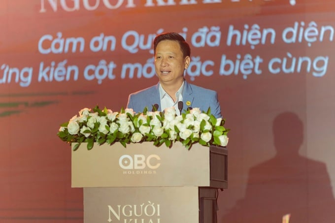 Ông Trần Văn Hiếu, Tổng Giám đốc OBC Holdings phát biểu tại buổi lễ.