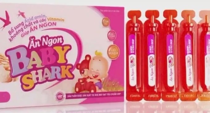 Thực phẩm bảo vệ sức khỏe giả Baby Shark.