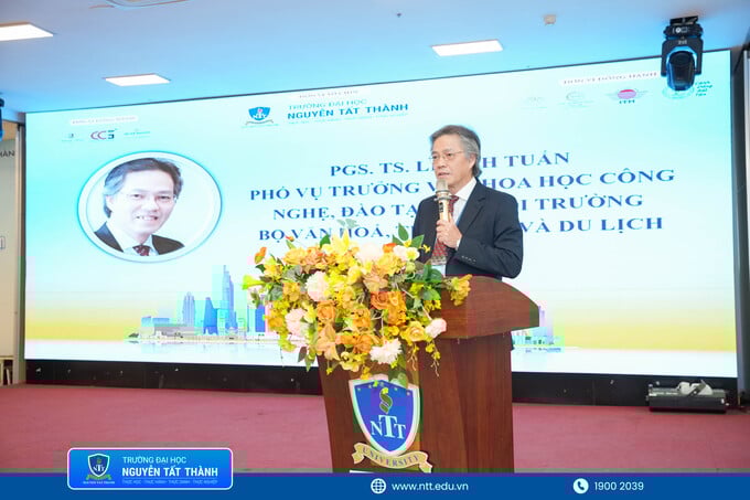PSG.TS.Lê Anh Tuấn – Vụ trưởng Vụ Đào tạo Bộ Văn hóa – Thể thao và Du lịch phát biểu tại Hội thảo.