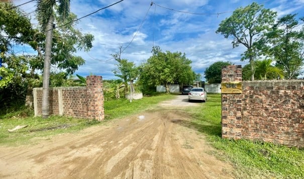 Diện tích đất của ông Văn Tiến Lực hiến tặng cho dự án đường tránh phía Đông, thành phố Đông Hà.