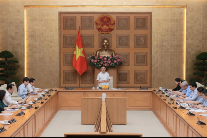 Phó Thủ tướng Hồ Đức Phớc chủ trì cuộc họp Ban Chỉ đạo điều hành giá, đánh giá kết quả công tác quản lý, điều hành giá 7 tháng, định hướng công tác điều hành giá những tháng còn lại (Ảnh: VGP).