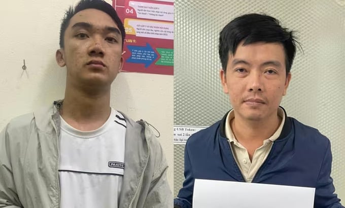 Hai trong số năm người bị tạm giữ hình sự. Ảnh: CA.