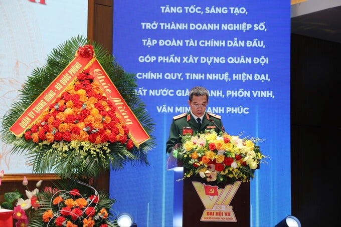 Thiếu tướng Lưu Trung Thái - Chủ tịch HĐQT MB phát biểu tại sự kiện.