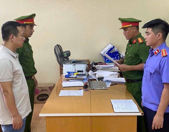 Khởi tố đối tượng Phạm Trường Giang tội mua bán trái phép hóa đơn. Ảnh: Công an Hà Tĩnh.