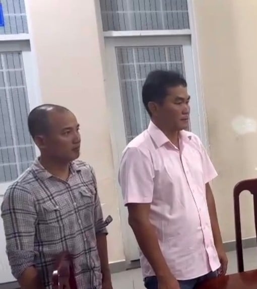 Nguyễn Hoàng Hoài Nguyên (trái) và Trần Quốc Tuấn. Ảnh: Công an cung cấp