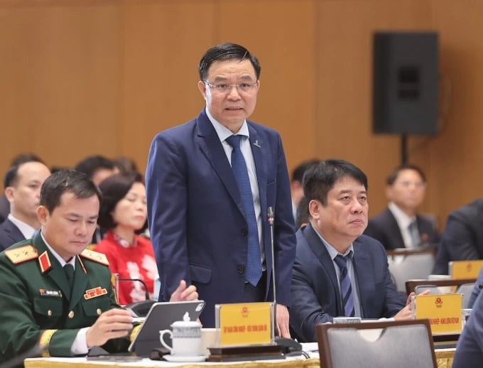Ông Lê Mạnh Hùng, Chủ tịch Hội đồng thành viên PVN phát biểu tại hội nghị. (Ảnh: VGP)