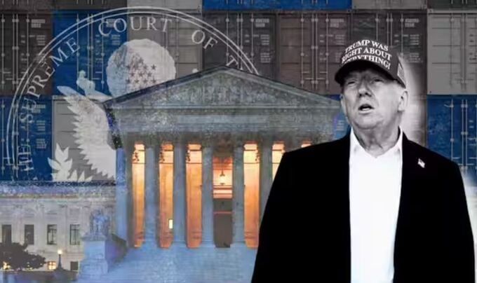 Do vậy, ông Trump tin rằng chính phủ của ông sẽ giành chiến thắng khi kháng cáo phán quyết về thuế quan của tòa phúc thẩm lên Tòa án tối cao Mỹ. (Ảnh minh họa: The Conversation)