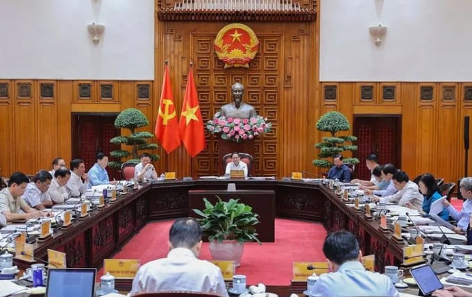 Thủ tướng Phạm Minh Chính chủ trì cuộc họp của Thường trực Chính phủ (Ảnh: VGP).