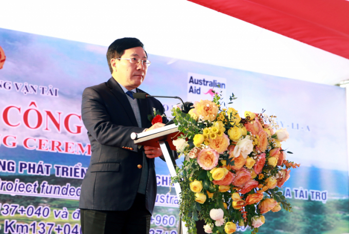 Phó Thủ tướng Thường trực Chính phủ Phạm Bình Minh phát biểu tại buổi lễ. Ảnh: V.G.P