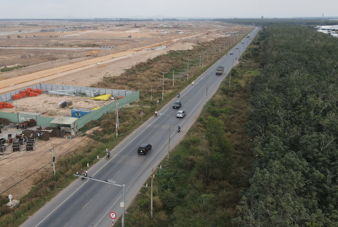 Đường 770B đi vào hoạt động, đáp ứng nhu cầu giao thông kết nối sân bay Long Thành. Ảnh: Phước Tuấn