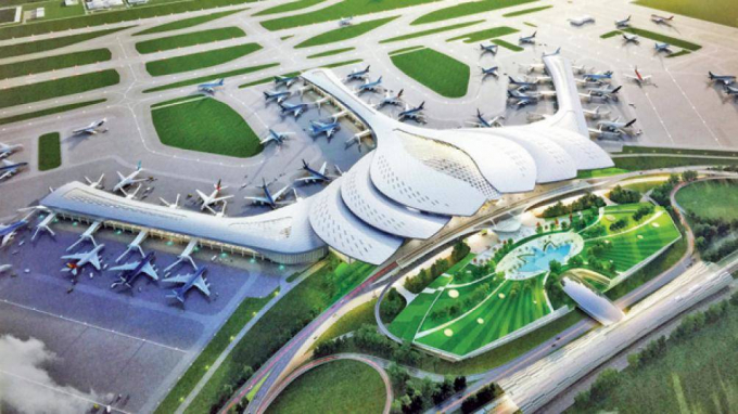 Phối cảnh thiết kế dự án Sân bay Long Thành.