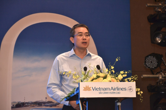 Tân Chủ tịch HĐTV Vietnam Airlines, ông Đăng Ngọc Hòa phát biểu sau khi nhậm chức .