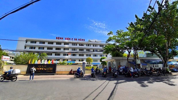 Bệnh viện C Đà Nẵng, nơi có nhiều ca nhiễm covid-19 được phát hiện.