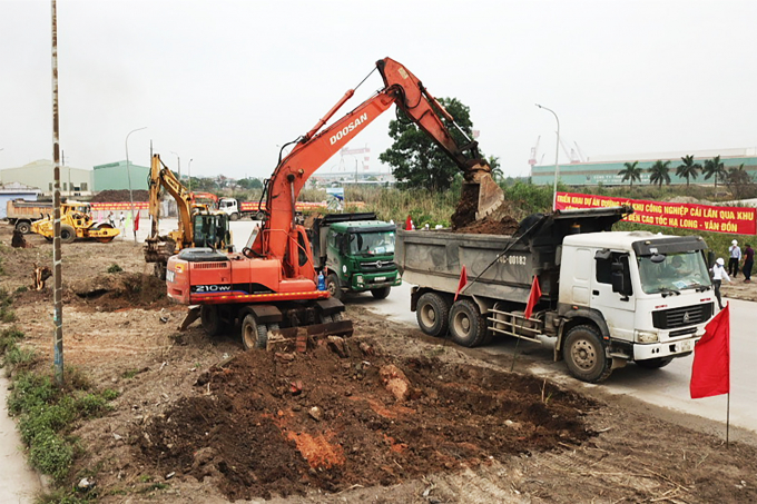 Lễ khởi công Dự án đường nối KCN Việt Hưng đến cao tốc Hạ Long- Vân Đồn đã được tiến hành vào sáng 29/3