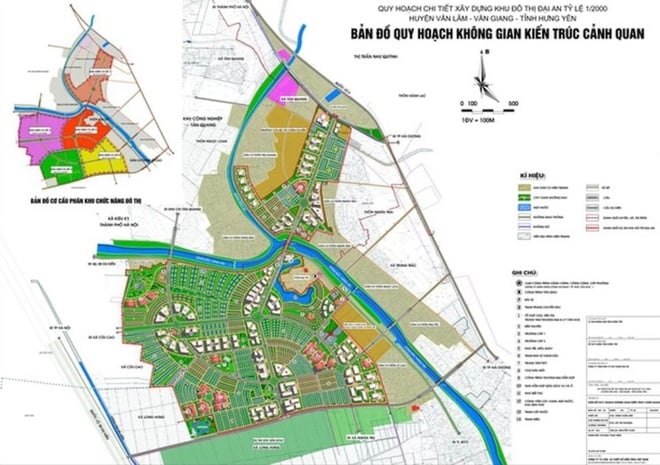 Bản đồ quy hoạch chi tiết dự án Đại An. (Nguồn: hungyen.gov.vn)