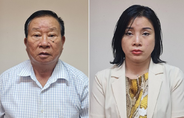Các bị can Phạm Huy Lập và Phạm Thị Kim Oanh - Ảnh: CACC