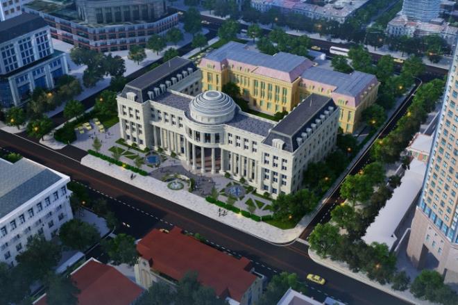 Phối cảnh Dự án Đầu tư xây dựng trụ sở làm việc TANDTC tại 43 Hai Bà Trưng (Hà Nội).